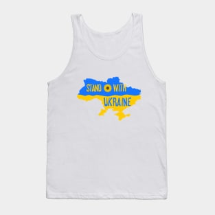 Ukraine map with flower at capital Tank Top